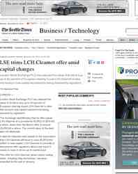 LSE trims LCH Clearnet offer amid capital changes: Seattle Times